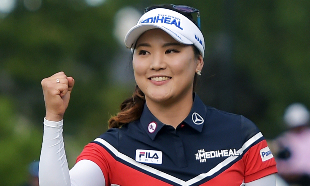 ROGERS, AR - JUNE 25: So Yeon Ryu of Korea celebrates after winning the Walmart NW Arkansas Championship Presented by P&G on June 25, 2017 in Rogers, Arkansas. (Photo by Drew Hallowell/Getty Images)